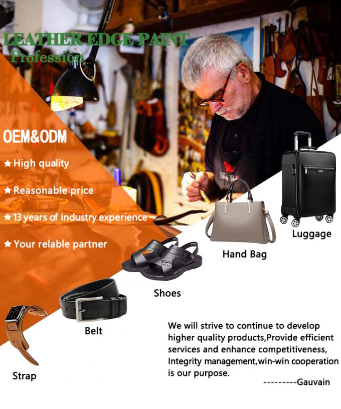 Advanced Series Water Based Polyurethane Edge Ink Different Colors Raw Edge Leather Edge Paint 0
