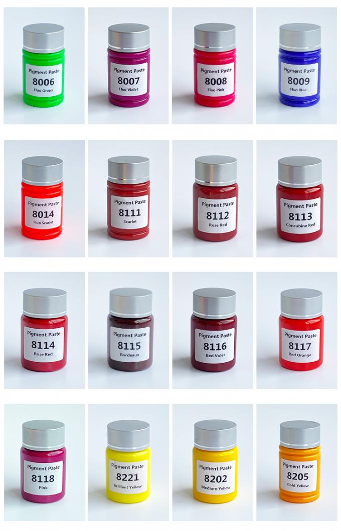 Water-based Liquid Fluorescent Pigment Pastes 8001 Fluorescent Gerlse Liquid Color Paste for Shoes 10