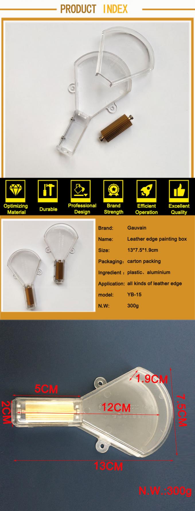 Fanförmiges Lederkantenmalwerkzeug, unregelmäßige Lederkantenfärbemaschine für Taschen Geldbeutel Gürtel 6