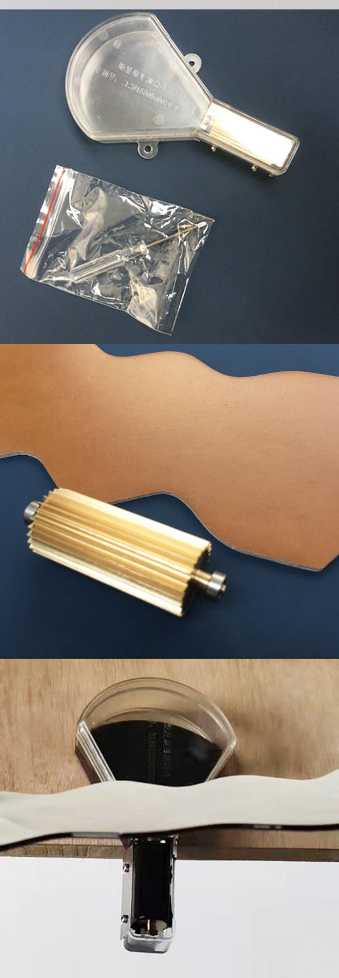 Fanförmiges Lederkantenmalwerkzeug, unregelmäßige Lederkantenfärbemaschine für Taschen Geldbeutel Gürtel 10