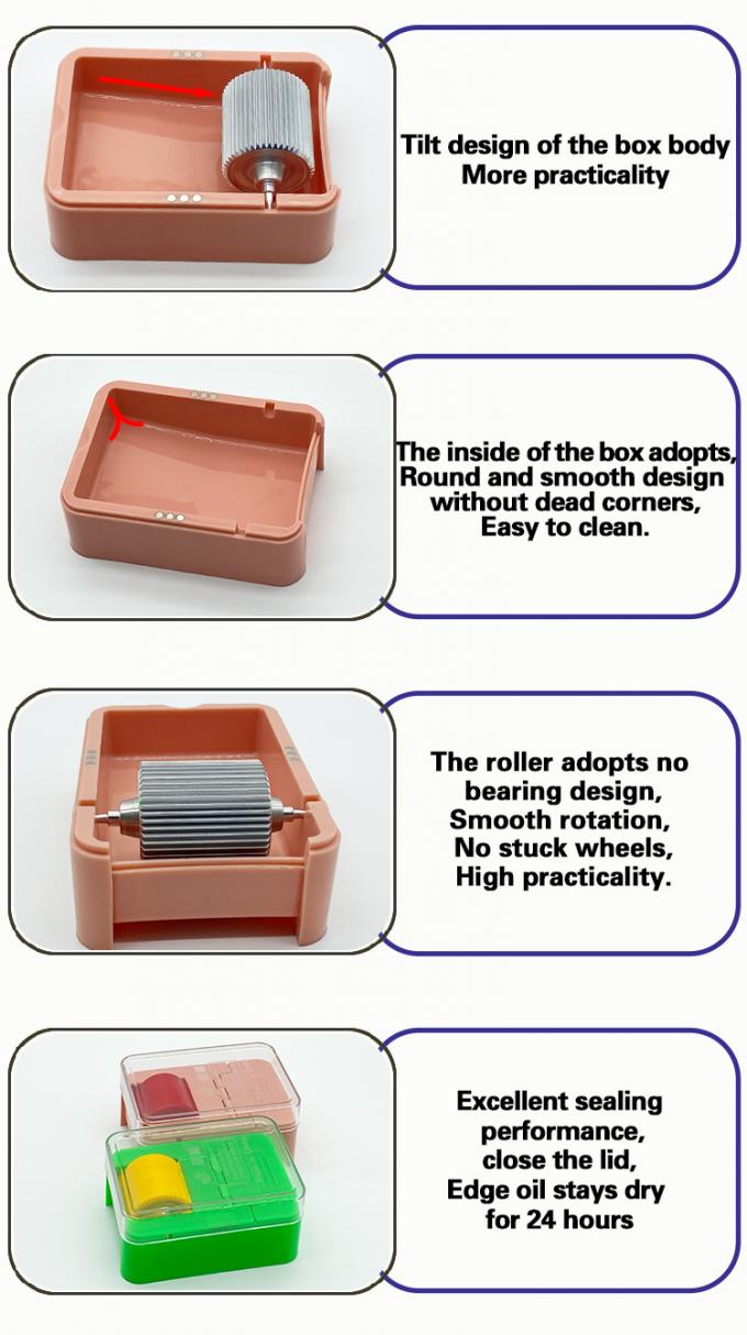 Large-capacity Bearing-less Roller Leather Edge Painting Box Leather Edge Dyeing Machine 12