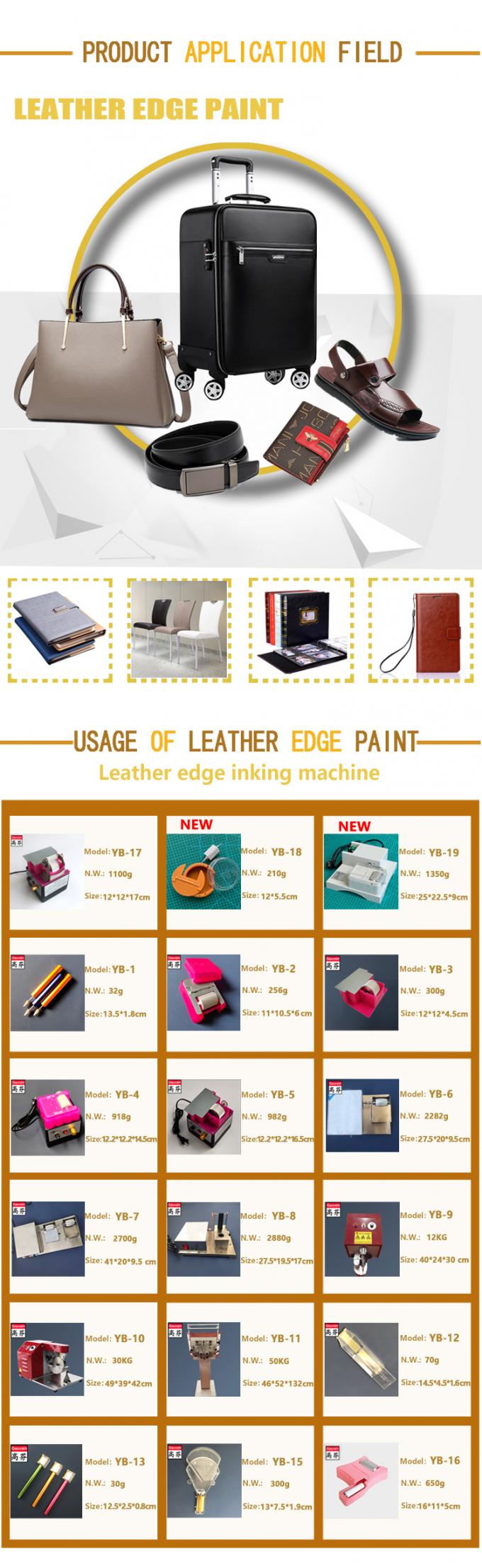 Factory Direct Sales Water Based Leather Edge Coating Ink Matte/Natural/high Gloss Available Edge Paint 6