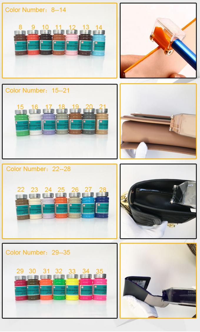 Premium Series Colors Water Base Leather Edge Ink for Leather Handbags and Shoes Edge Paint 100ml/bottle 10