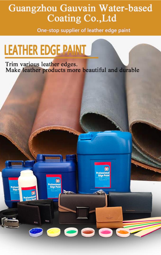 Gepasste Taschen Schuhe Geldbörsen Leder auf Wasserbasis Anti-Riss Natur glänzendes Polyurethan Rand Farbstoff 0