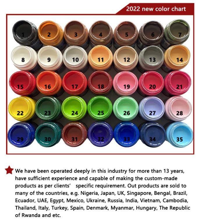 Economic Series Water Based Leather Edge Ink Different Colors One-time Coating Fullness Leather Edge Paint 14