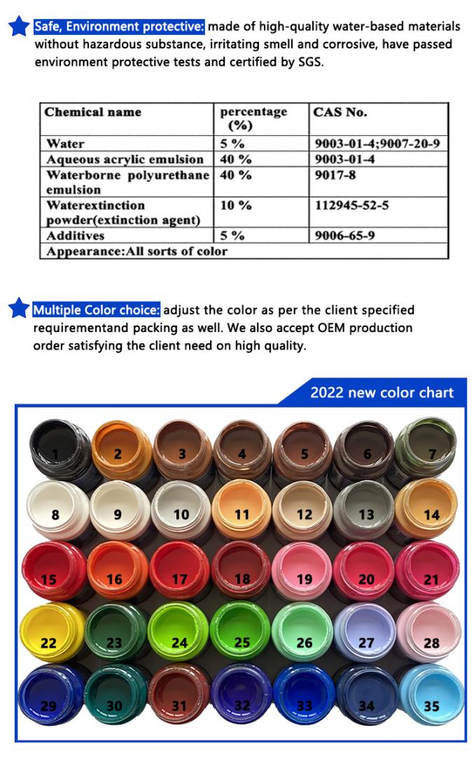 Wholesale Water Based Leather Edge Oil for Shoes Bags Belts Acrylic Leather Edge Dye Coloring Paint 6