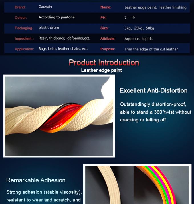 Hochwertiges Kreatives DIY-Wasser-basierte Leder-Kanten-Beschichtung Farbe Fl&uuml;ssige Farbe Farbe professioneller Hersteller 8